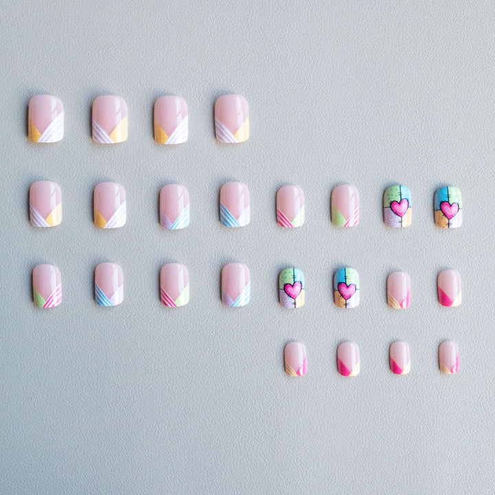 Artistic Heart Sketch Nail Art Set
