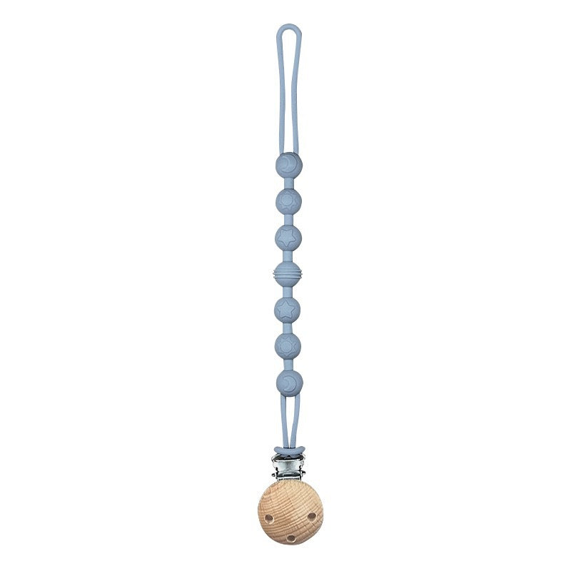 Infant Teething Bead Pacifier Holder Clip with Secure Clamp