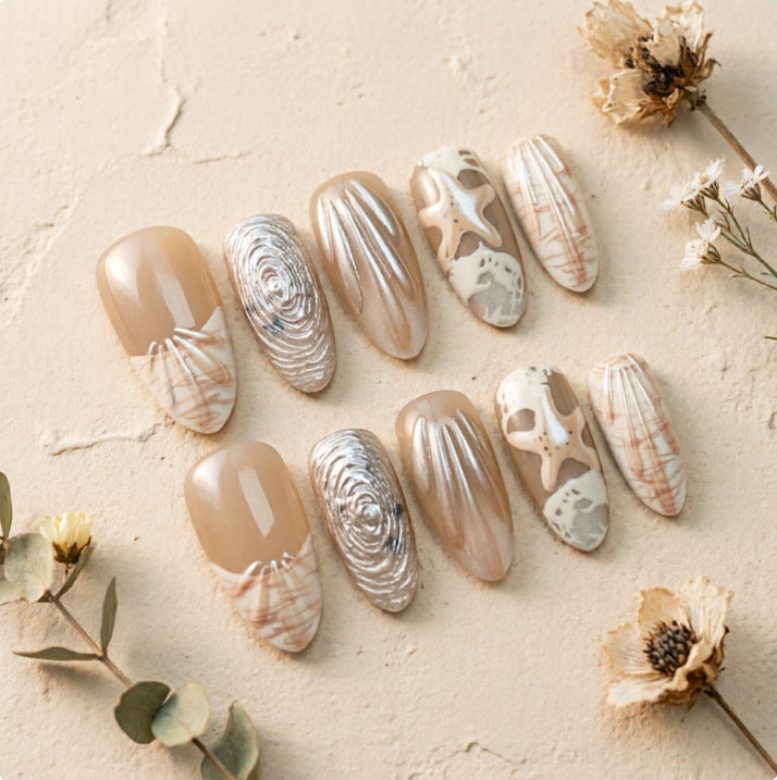 Elegant Nail Tips with Maritime Design Kalsten