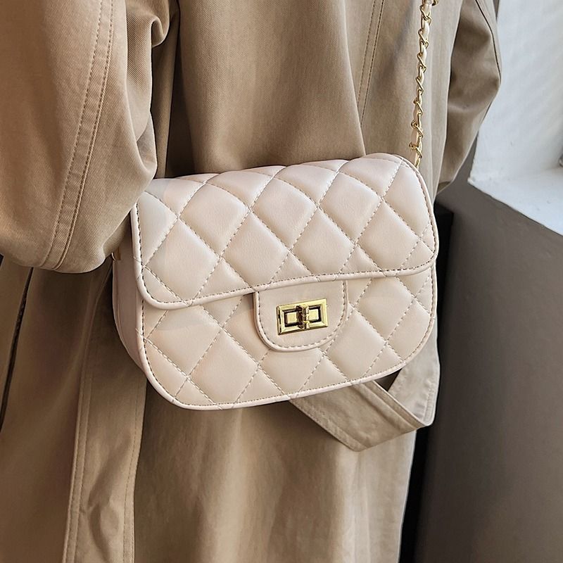 Quilted Chain-Detail Crossbody Bag Kalsten