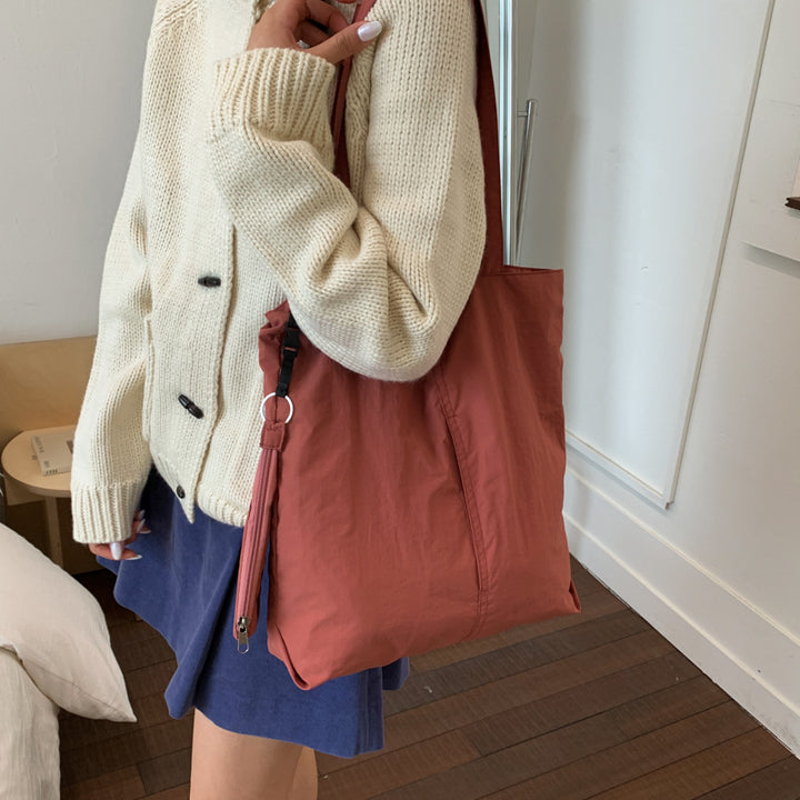 Multi-Pocket Casual Shoulder Bag