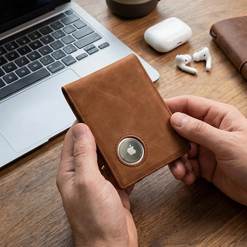 Premium Leather Wallet with AirTag Holder Kalsten