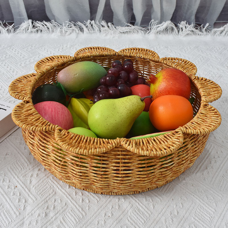 Decorative Woven Flower-Shaped Basket Kalsten