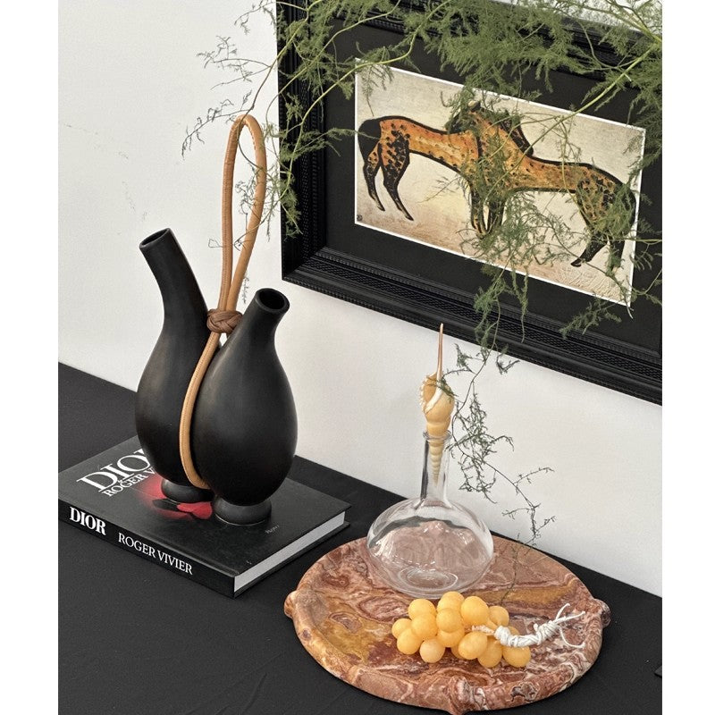 Artistic Double-Spout Decorative Pitcher
