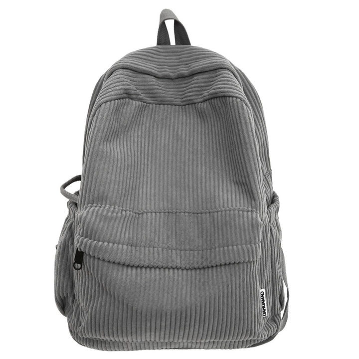 Corduroy Textured School Backpack Kalsten
