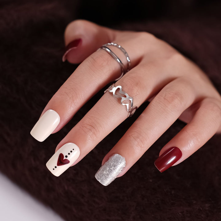 Artificial nails with modern night motif Kalsten