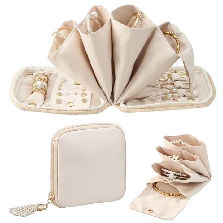 Jewelry Organizer Bag with Multifunctional Interior Layout Kalsten
