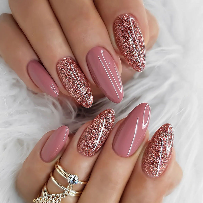 Glamorous Glittery Press-On Nails Kalsten