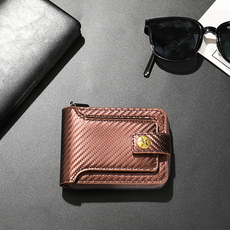 Compact Carbon Fiber Zip Wallet Kalsten
