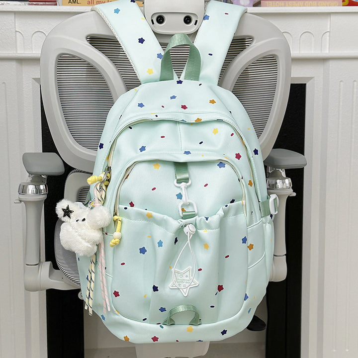 Backpack with Colorful Star Pattern and Versatile Compartments Kalsten