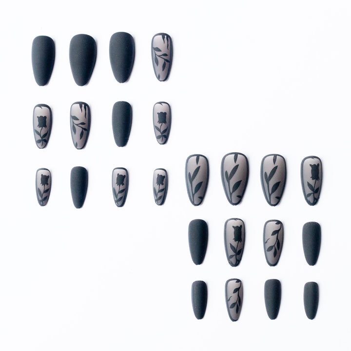 Artistic Floral-Inspired Nail Art Set