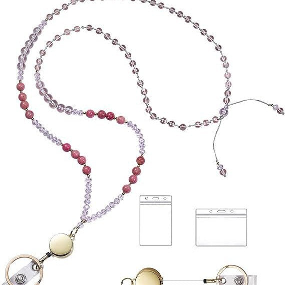 Beaded Eyewear Lanyard with Retractable Clip Kalsten