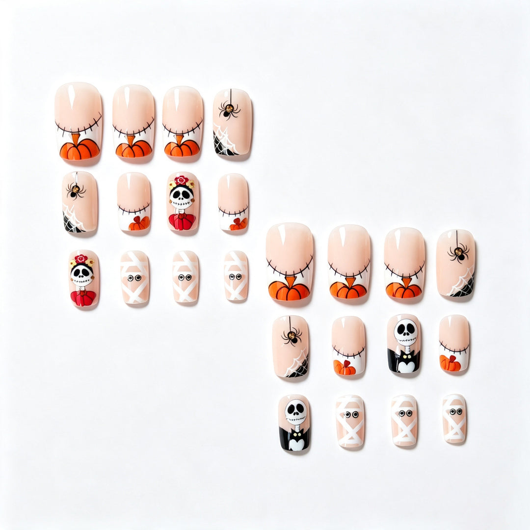 Halloween-Themed Cartoon Nail Art Kit