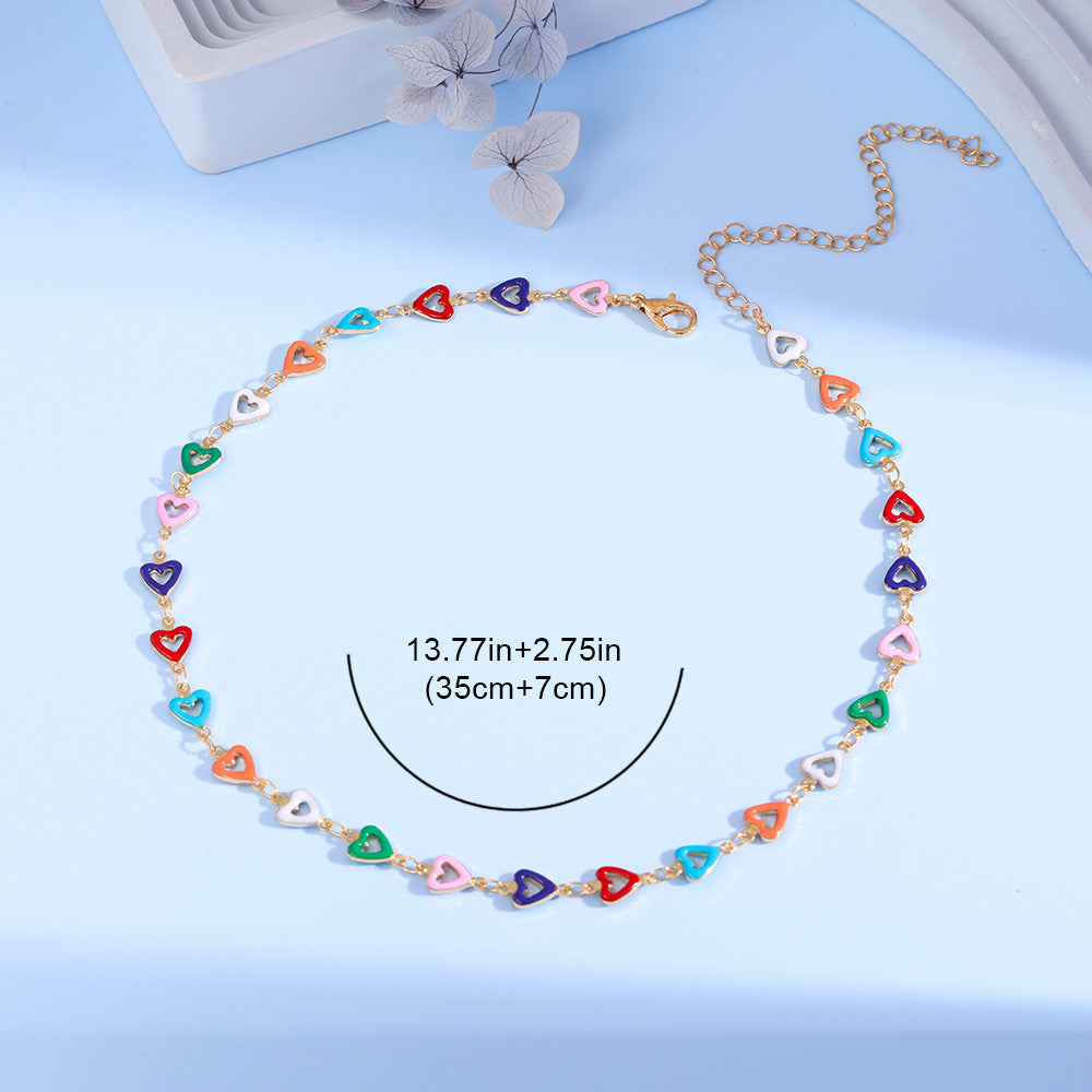 Colorful Heart Charm Anklet Kalsten