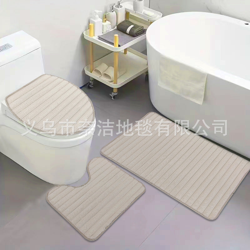 Soft Plush Toilet and Bath Mat Set Kalsten