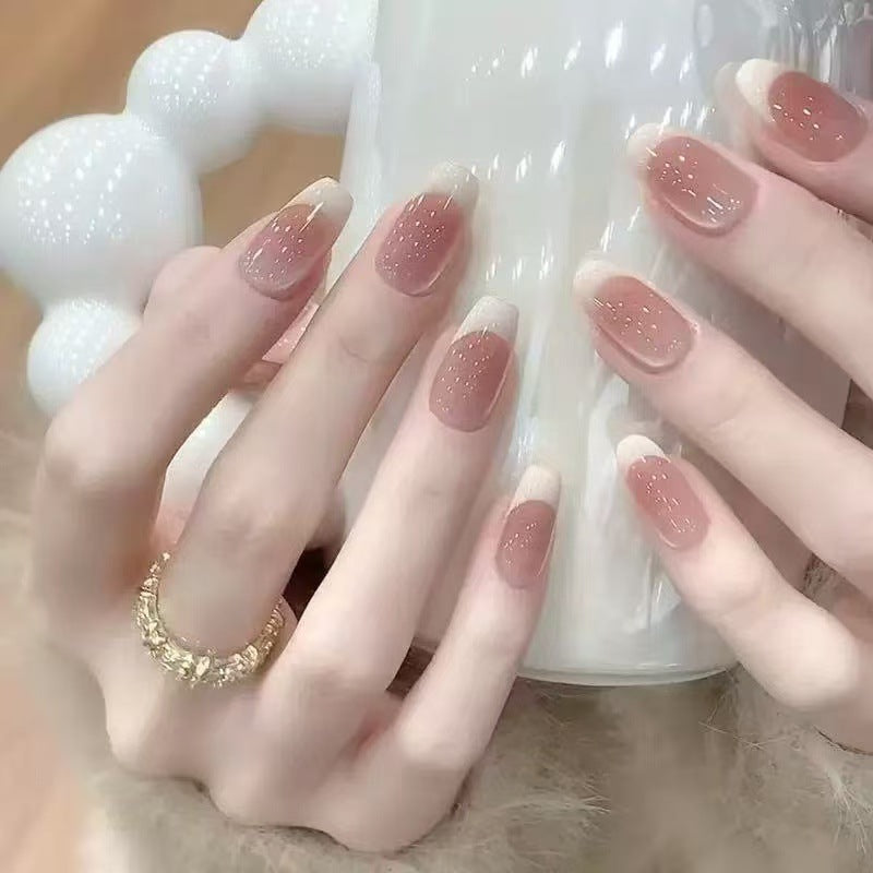 Glamorous artificial nails with rhinestone details Kalsten