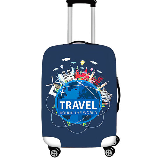Unisex hard-shell travel suitcase in world travel design Kalsten