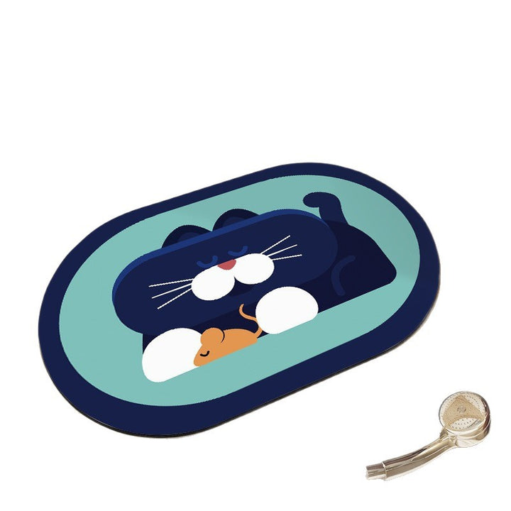 Playful Cartoon-Themed Bath Mat Kalsten