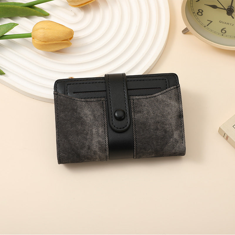 Textured Multi-Pocket Snap Closure Wallet Kalsten