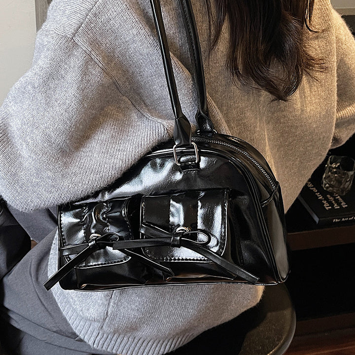 Fashionable Patent Leather Handbag