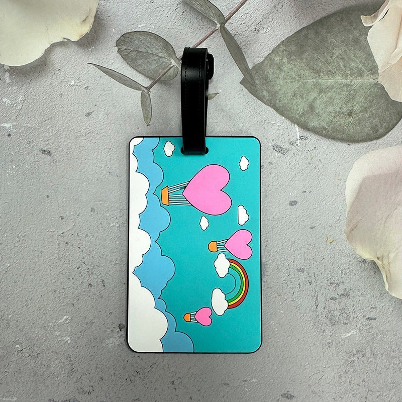 Whimsical Heart Balloon Luggage Tag Kalsten