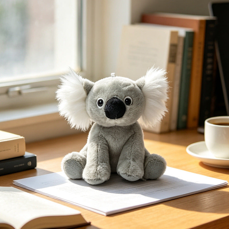 Plush Fennec Fox Sitting Soft Toy with Oversized Ears and Embroidered Features Kalsten