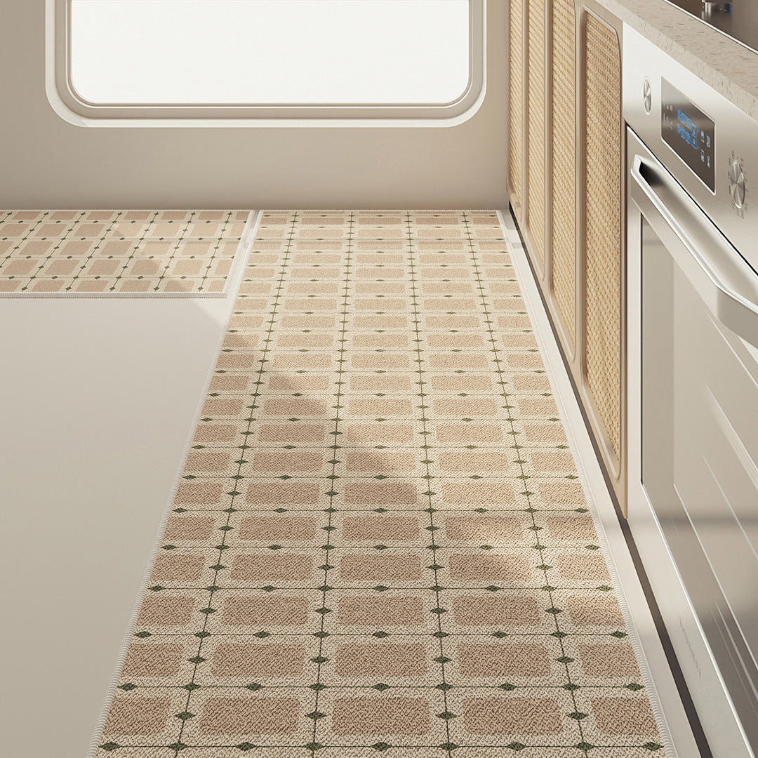 Geometric Pattern Kitchen Runner Mat