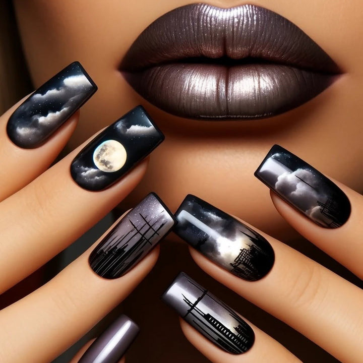 Set of artistic and decorative artificial nails Kalsten