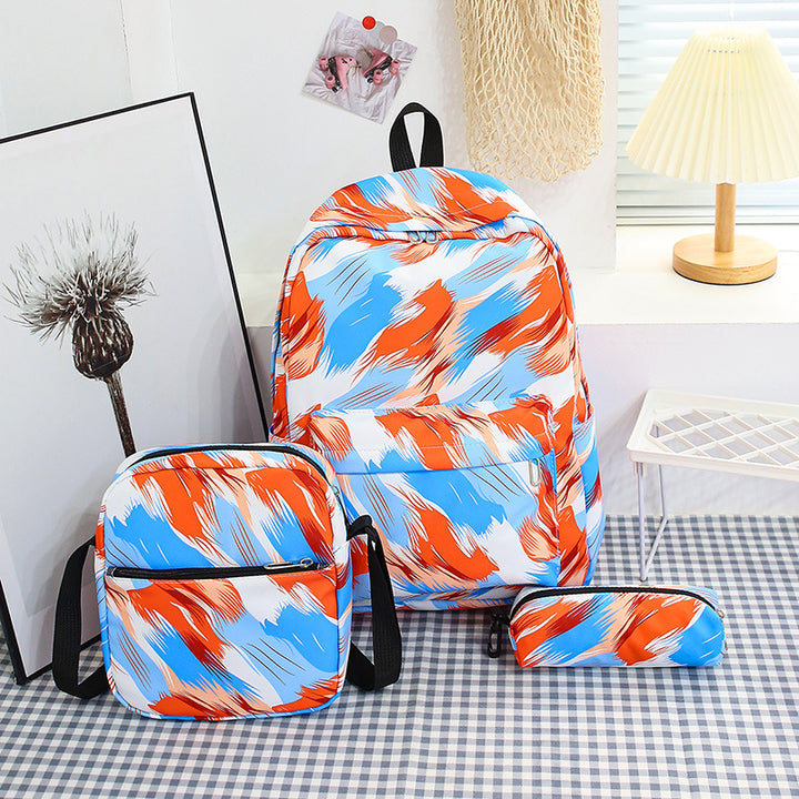 Stylish backpack with matching crossbody bag and pencil case Kalsten
