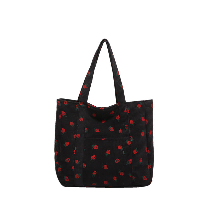 WoStylish Corduroy Shopping Tote Kalsten