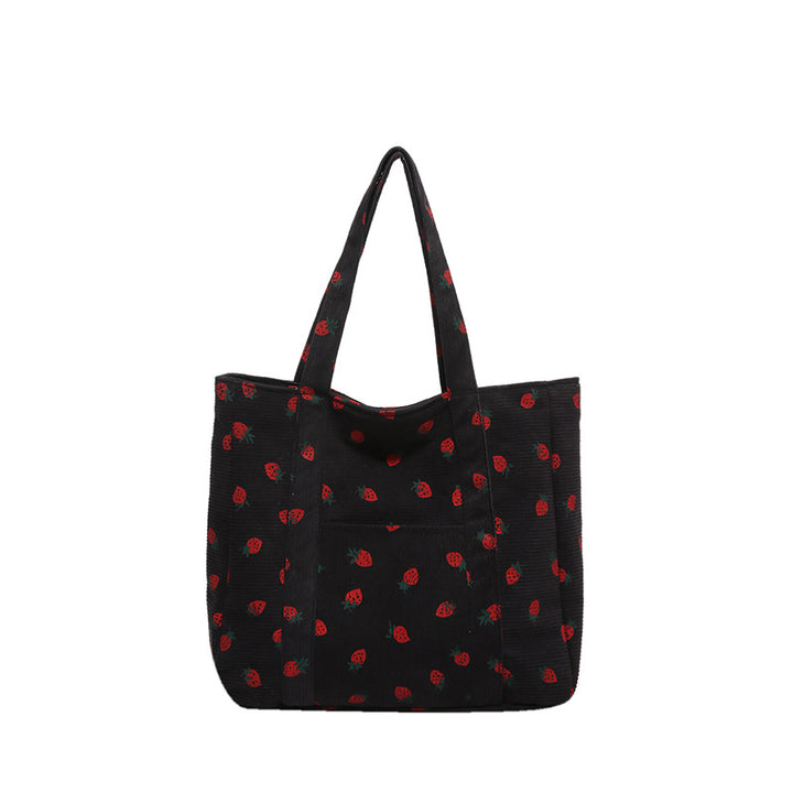 WoStylish Corduroy Shopping Tote Kalsten