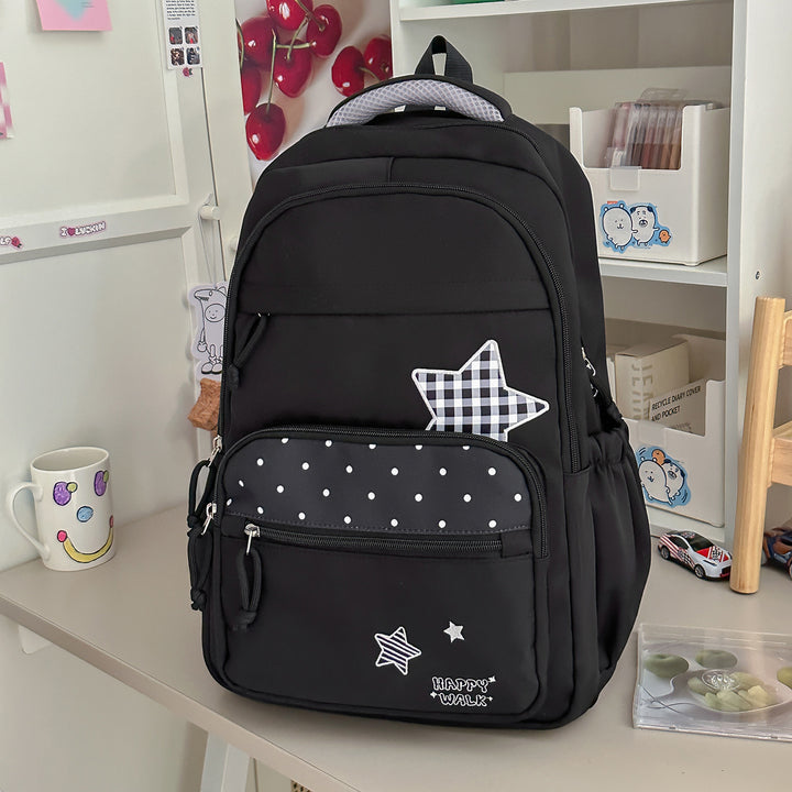 Playful Star-Embellished School Backpack Kalsten