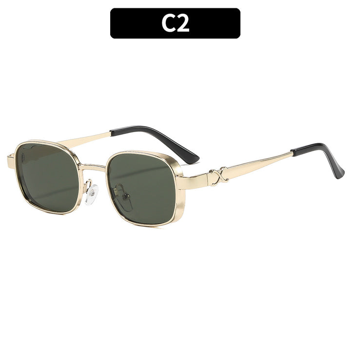 Oversized Square Frame Sunglasses with Premium Metal Detailing