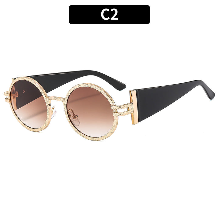 Elegant Decorative Round Frame Sunglasses