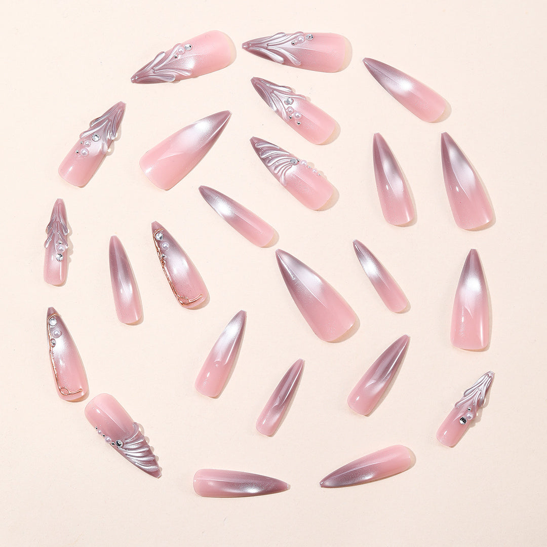 Elegant 3D Gel Nail Art Extensions Kalsten