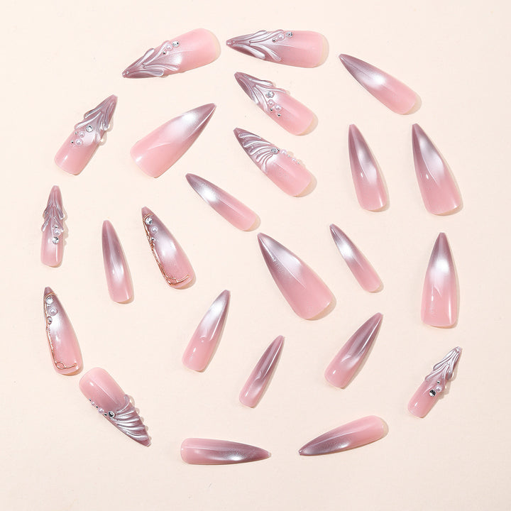 Elegant 3D Gel Nail Art Extensions Kalsten