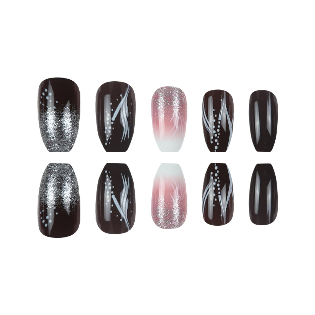 Glamorous Decorative Stiletto Press-On Nails Kalsten