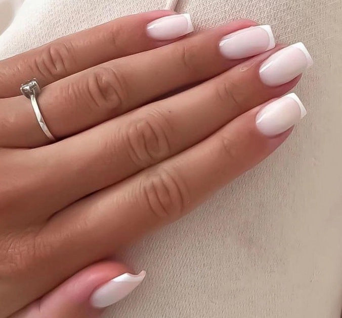 French Tip Acrylic Nail Extensions Kalsten
