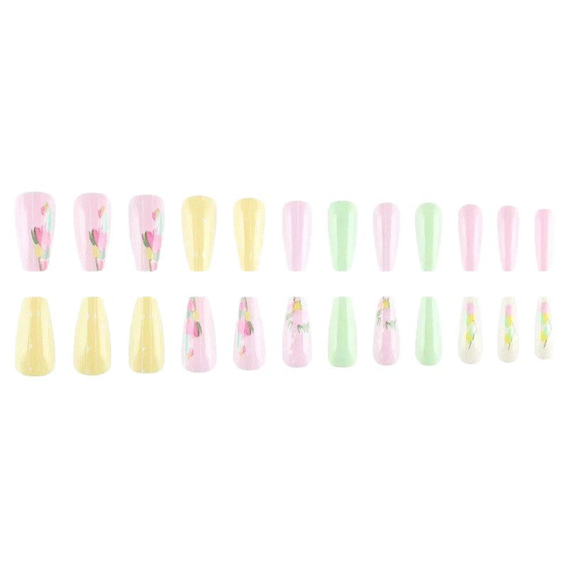 Creative artificial nails with spring-like floral designs Kalsten