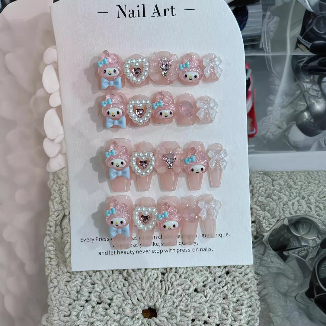 Whimsical Cute Character Nail Art Set