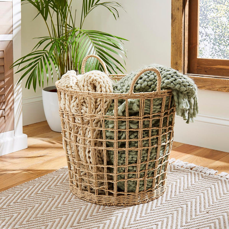 Stylish storage basket made of natural material Kalsten