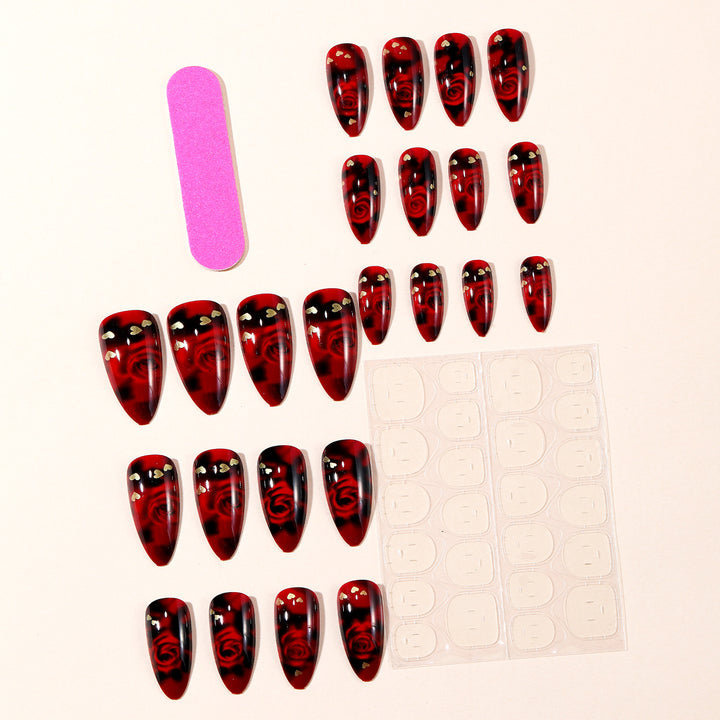 Artistic Floral Stiletto Nail Art Extensions Kalsten