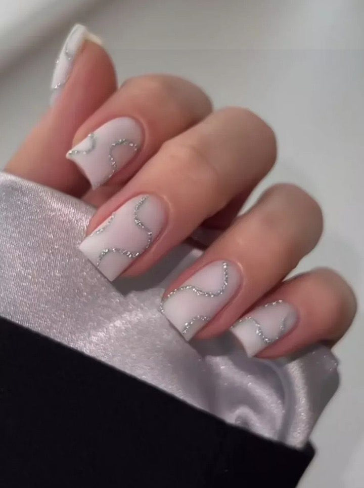 Elegant French Tip Acrylic Nail Art Kalsten