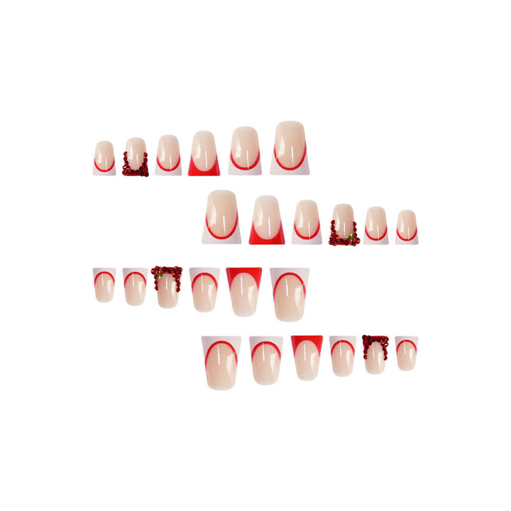 Decorative Rhinestone-Detail Press-On Nail Art Kalsten
