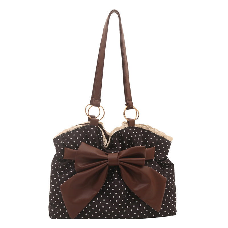 WoCharming Polka Dot Bow Tote Bag Kalsten
