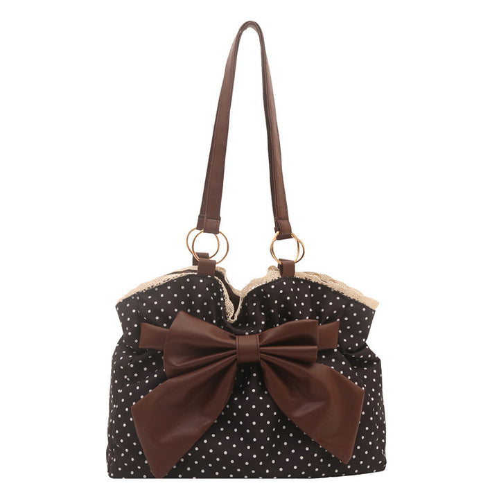 WoCharming Polka Dot Bow Tote Bag Kalsten