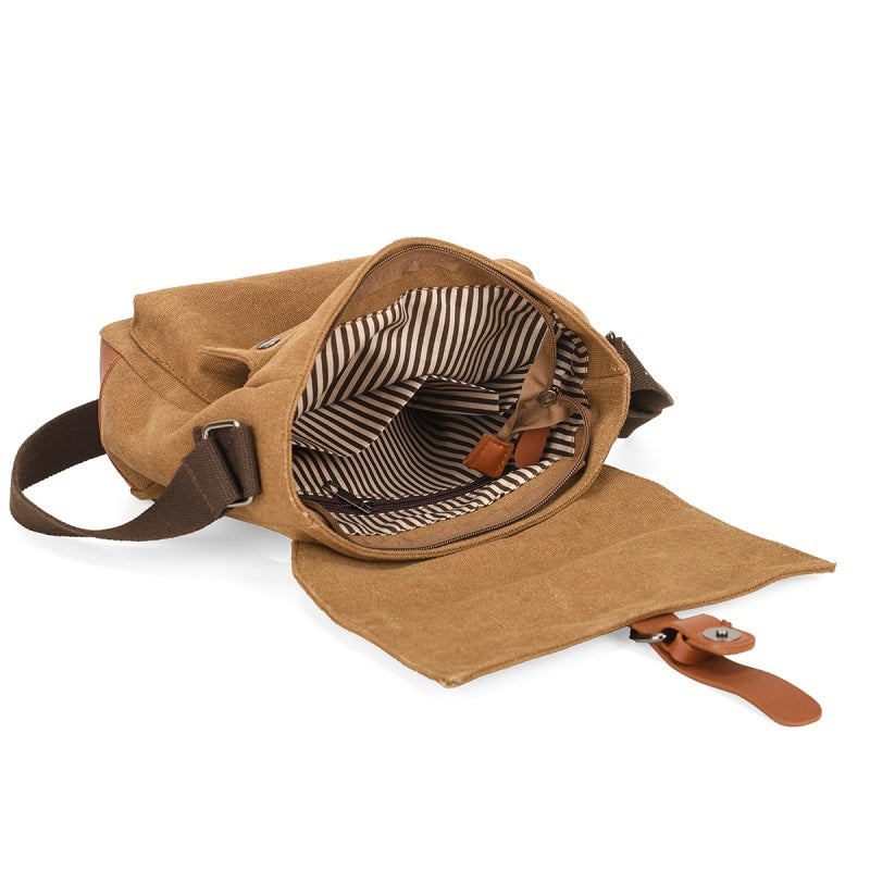 Vintage-Inspired Canvas Messenger Bag Kalsten