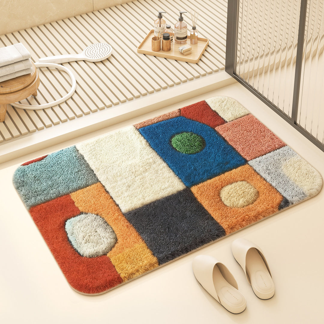 Colorful Geometric Design Bath Mat Kalsten