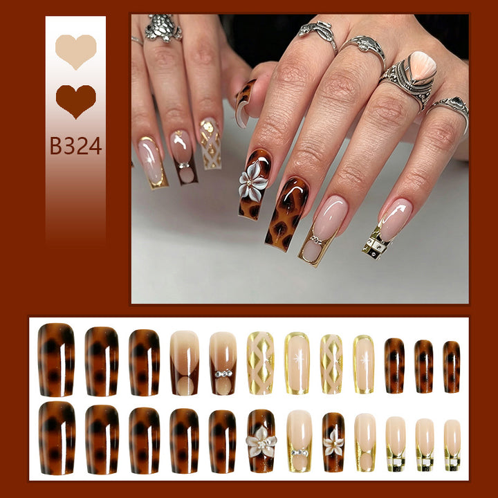 Acrylic nail set with glamorous decorations and elegant designs Kalsten