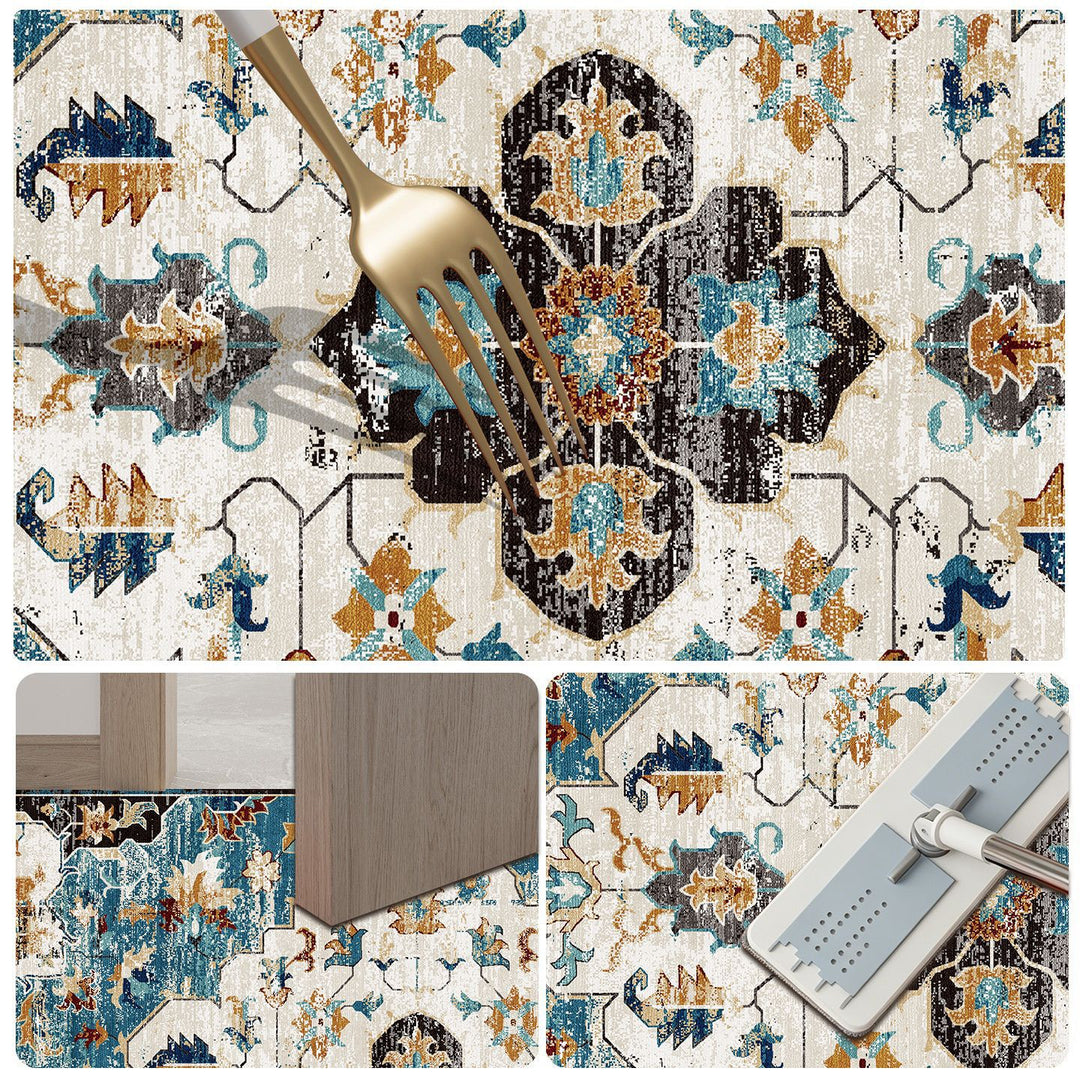 Floral Print Bath Mat Kalsten